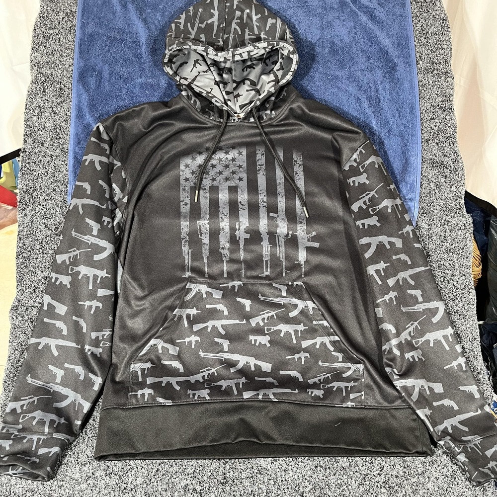 Greater Half "We The People" Gun Flag Hoodie - Size 2XL (Excellent Condition)